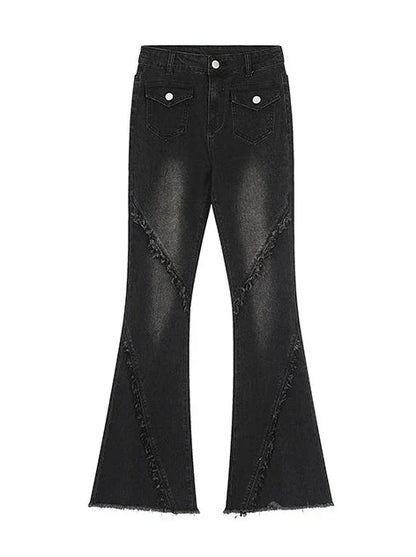 American Retro Damaged Pants Flared