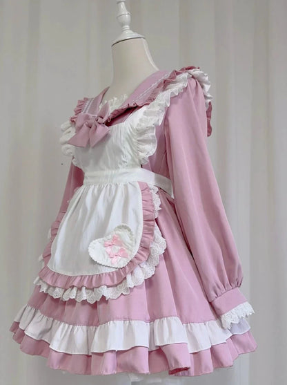 Robe de demoiselle d'honneur style marinière style collège lolita