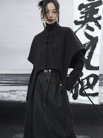 Asymmetrical China Retro Cloak