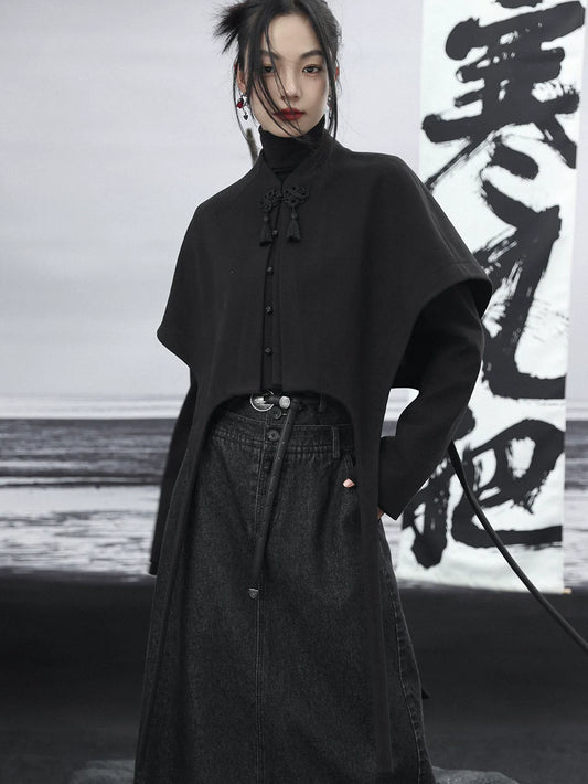 Asymmetrical China Retro Cloak