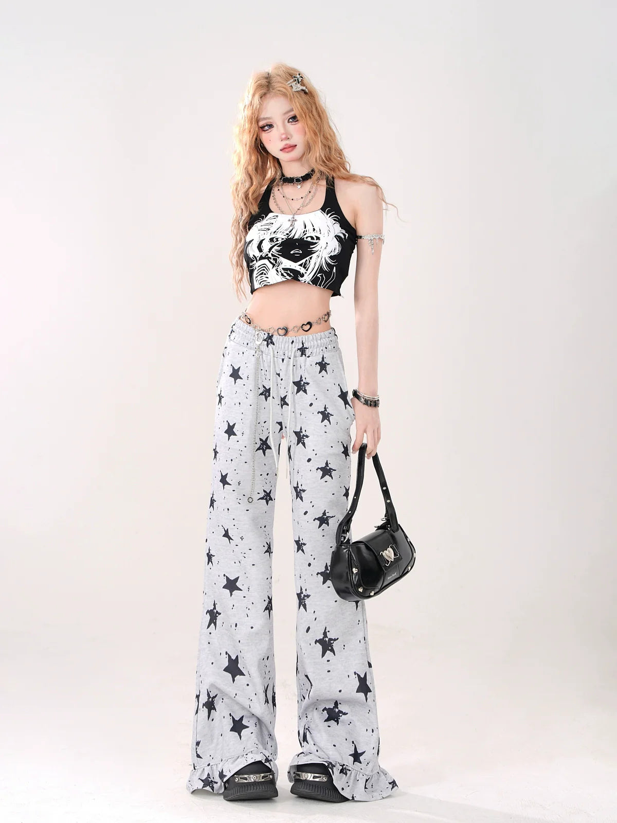 Casual Flared Star Lazy Pants