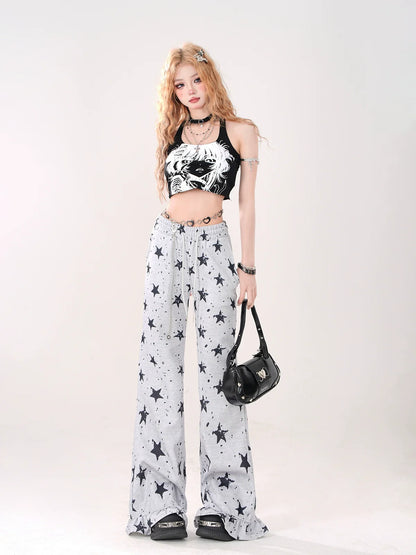Casual Flared Star Lazy Pants