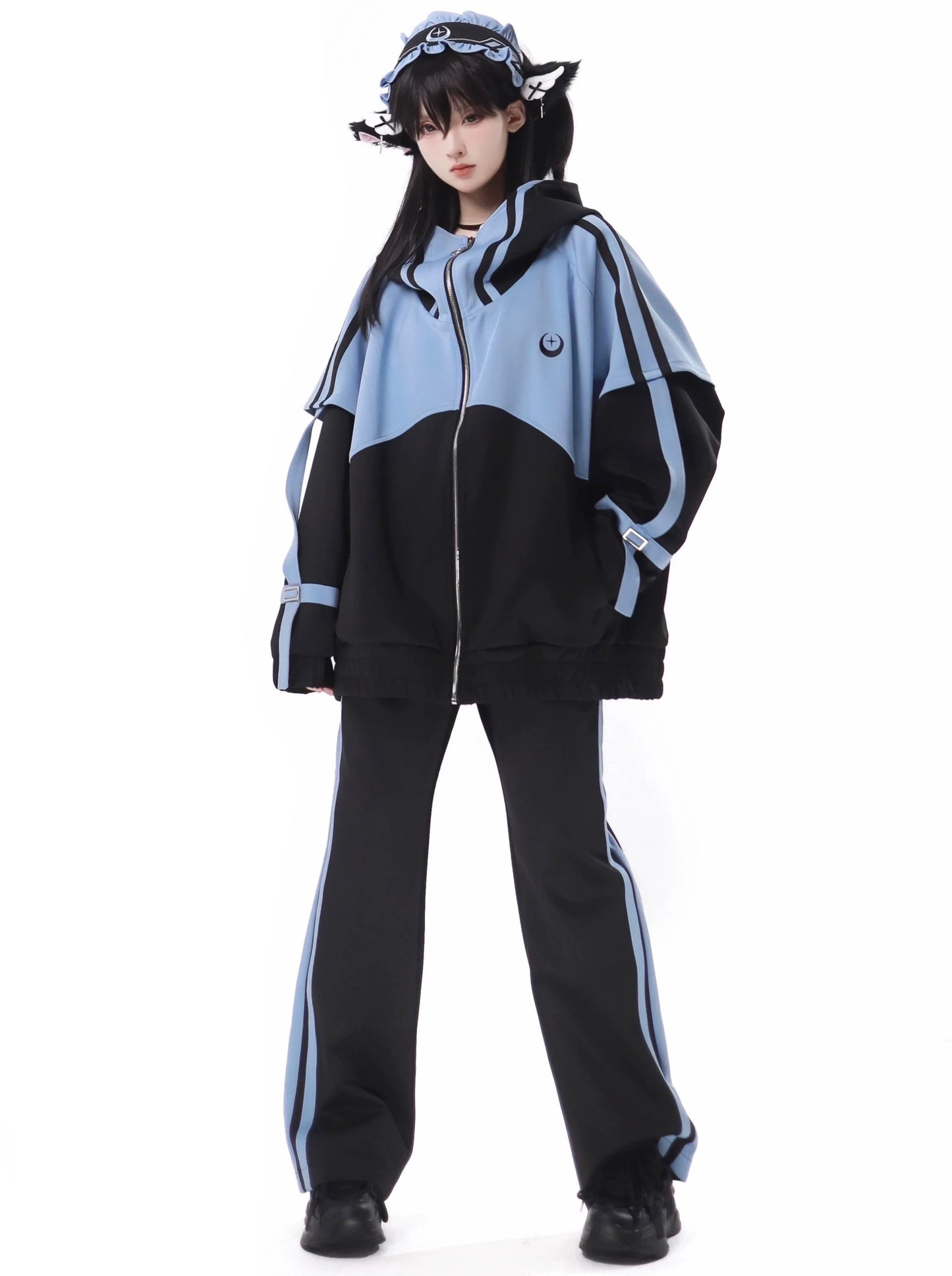 Leg Shorts Jacket Subculture Warmers Headband Dark Pants Sporty