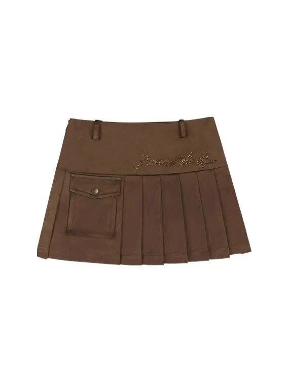 Veste avec logo et jupe à poches froncées + jupe plissée