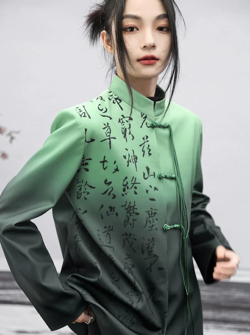 Veste dégradée vert foncé China