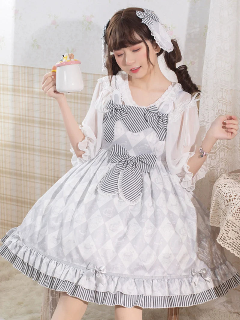 Robe Lolita gris clair et douce