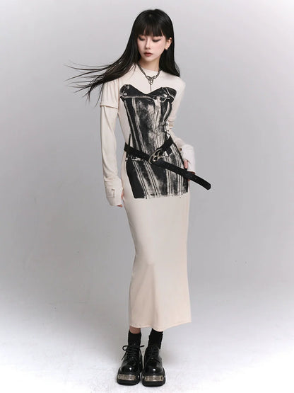 Dark Dress Design Off-White