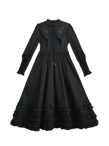 Gürtel aus Hammelfleisch Dark Retro Leg + Kleid Französisch