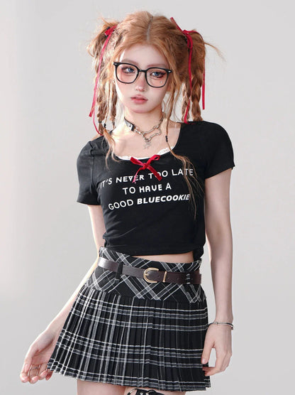 T-shirt court avec logo Ribbon Black Generation