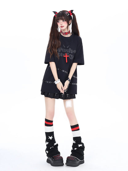 Wing Dark 3D Loose T-Shirt Subculture