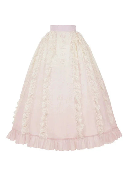 Top Skirt Apron Shawl China Romantic Ribbon Lace Embroidery
