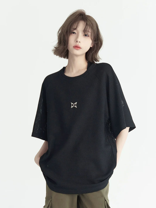 Point Zip-Up Center T-Shirt Schulter