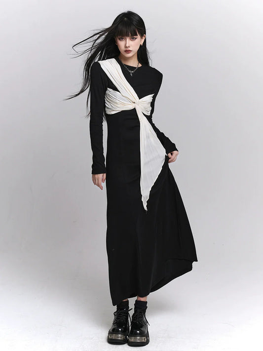 Ribbon Task Long Dress
