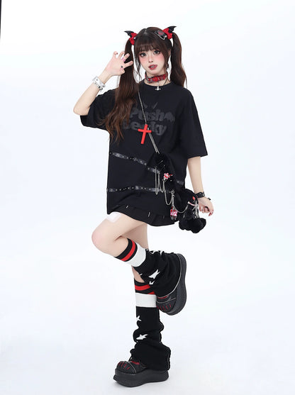 Wing Dark 3D Loose T-Shirt Subculture