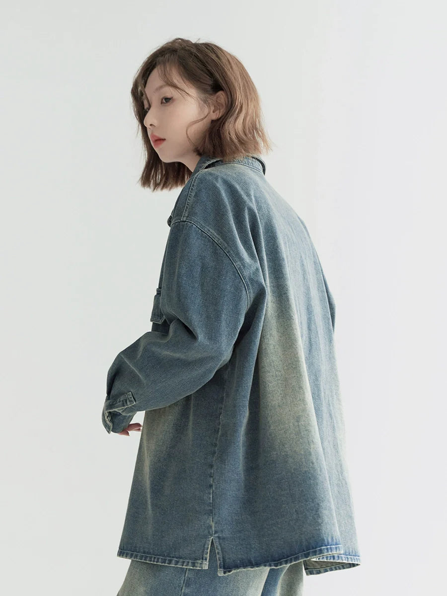 Jeansjacke Damaged Washed