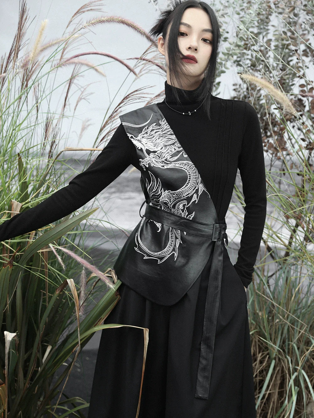 シンプルニット スリムフィット タートルネック