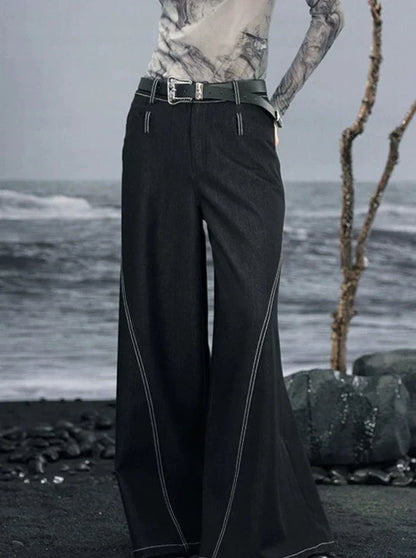 Waist Low Mode Pants Dark Retro