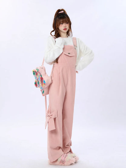 Ribbon Corduroy Overalls