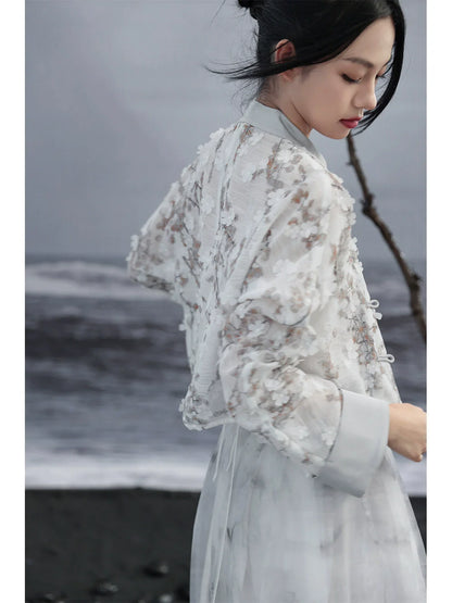 Jacquard Print Jacke Kurz Leicht Locker China