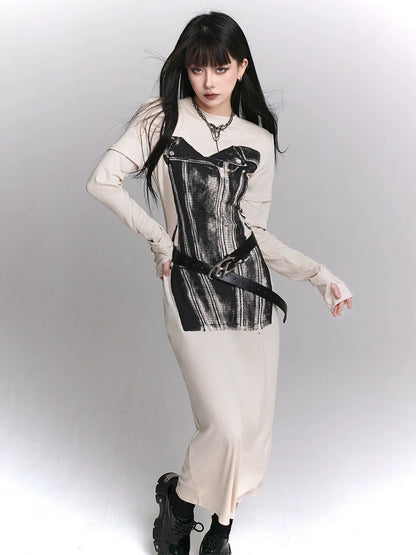 Dark Dress Design Off-White