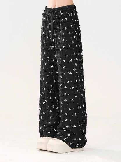 Loose Ribbon Cool Casual Pants