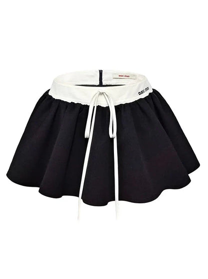 Black All waist Pants Skirt Match Low Twill