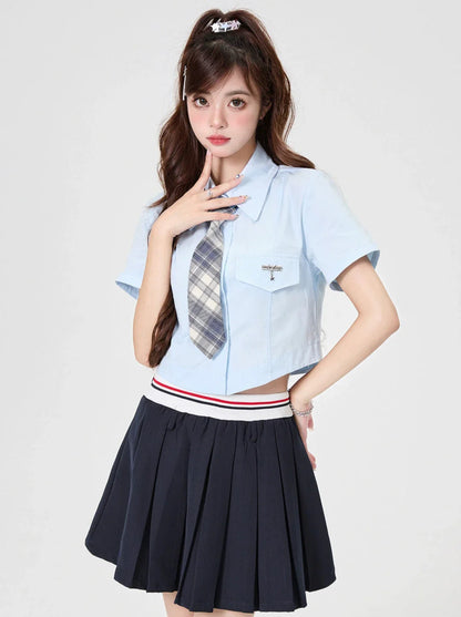 Ensemble chemise style américain + short cravate