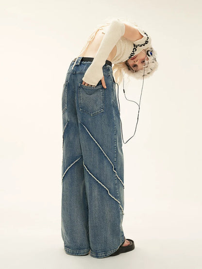 Och Caliper Retro Jeans Button Wash Casual Trendy Pants