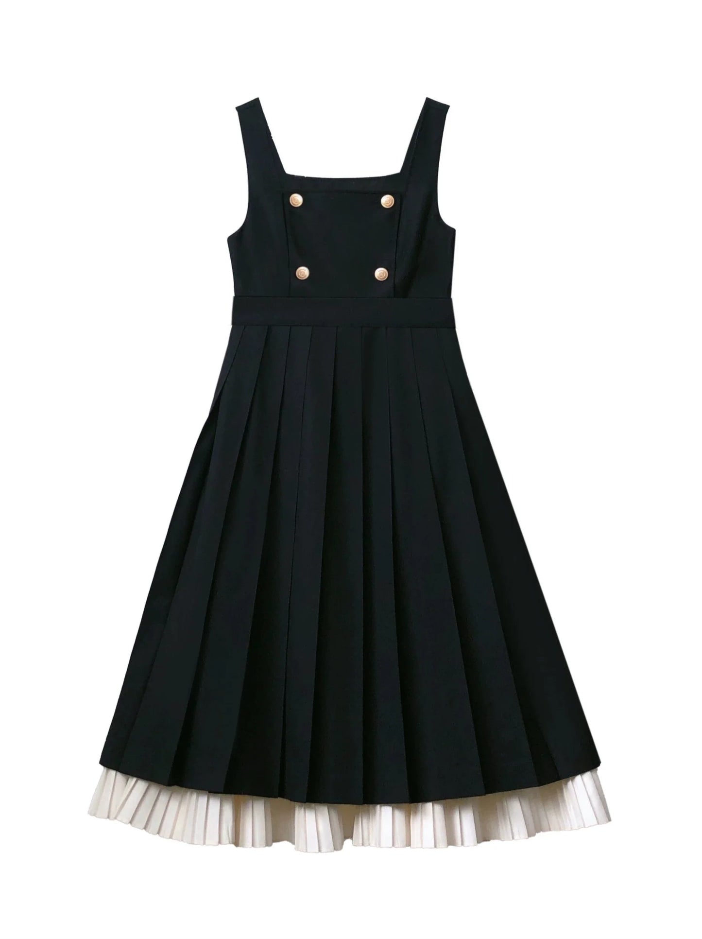 Pleated Ruffle Ribbon College Dress Shirt Accessories Retro Suspender + Elegant Layered Shoulder + Lace