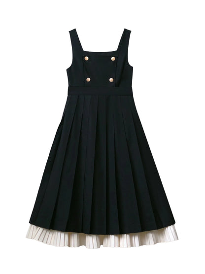 Pleated Ruffle Ribbon College Dress Shirt Accessories Retro Suspender + Elegant Layered Shoulder + Lace
