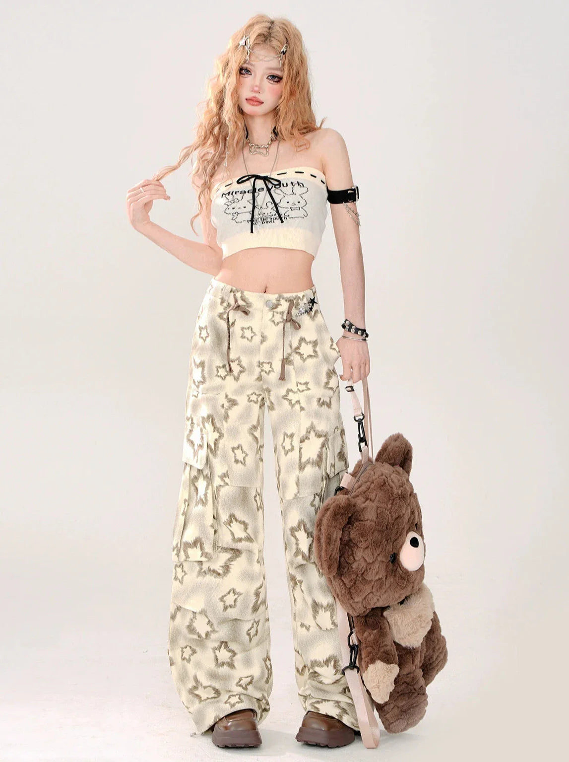 Star Loose Casual Wide Pants