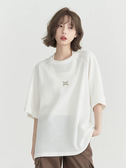 Point Zip-Up Center T-Shirt Schulter
