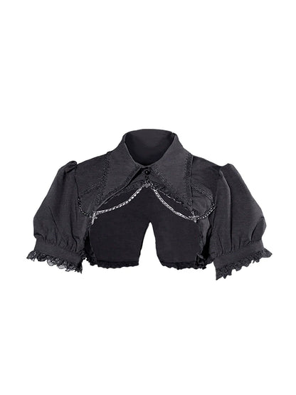 Veste boléro élégante à manches bouffantes style gothique Lolita