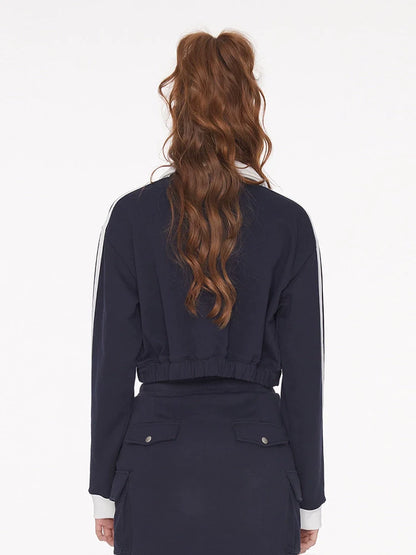 Veste à revers courte sportive américaine