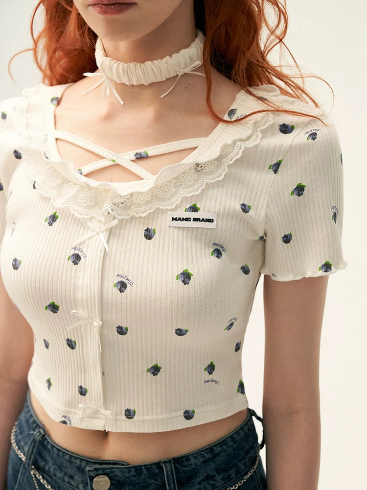 Girly Fruit White Tops