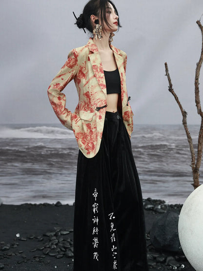 Leg Pants China Wide Print
