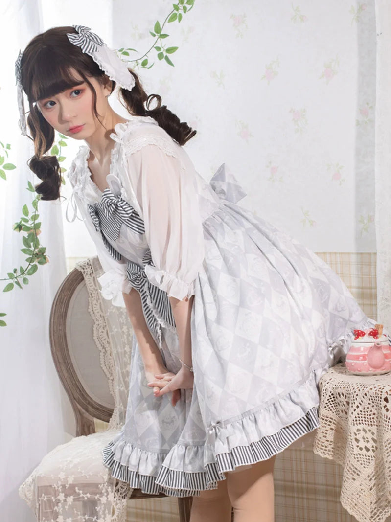 Robe Lolita gris clair et douce