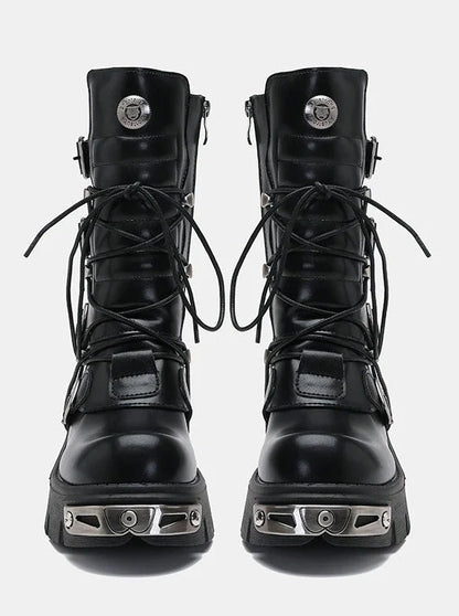 Platform Punk Metal Rock Boots Retro