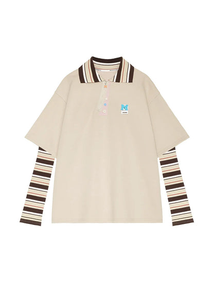 Branded Polo Striped Tops