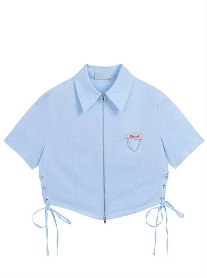 Short with Shirt Double-zip Strap