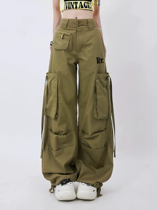 Waist Double Wide Cargo Pants Low