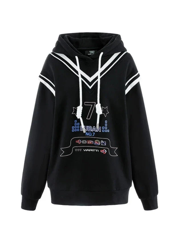 Seven Logo Mode Sweatshirt Hooded Hoodie