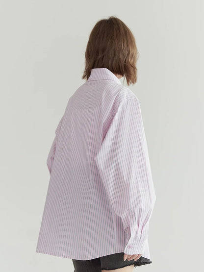 Striped Loose Pink Shirt