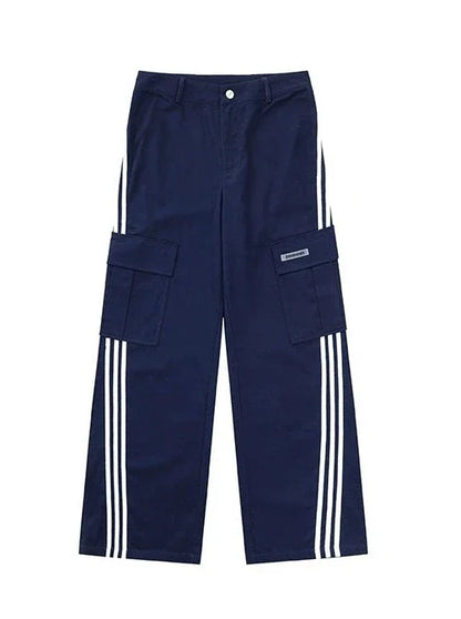 Straight Pants Casual Style Border
