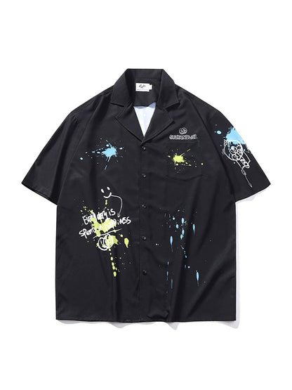 Tuschefarbe Kunst Sommer Design Shirt Mode