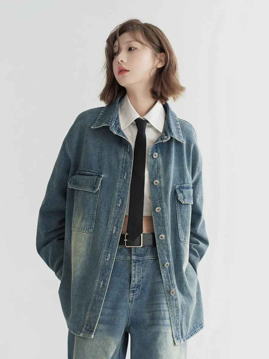 Jeansjacke Damaged Washed