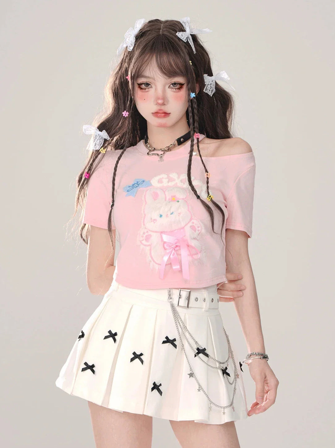 T-Shirt Sommerhase Sweet Off-Shoulder