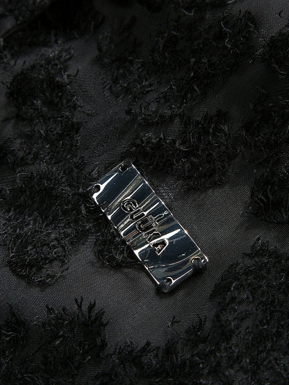 シャツ レース ブラック ロング デザイン 夏