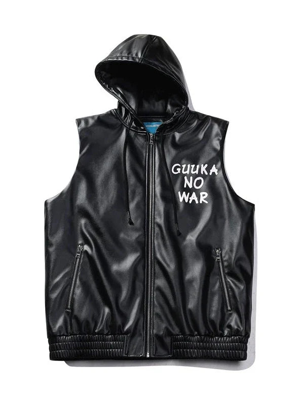 Logo Vest Leather Bag Print