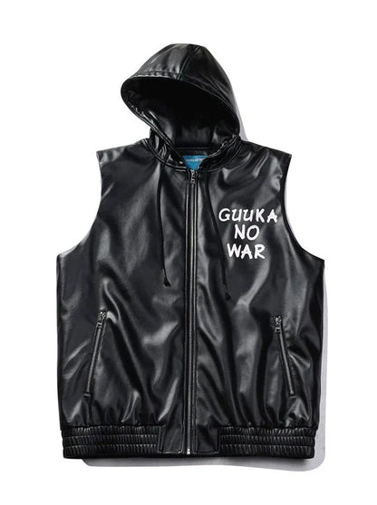 Logo Vest Leather Bag Print
